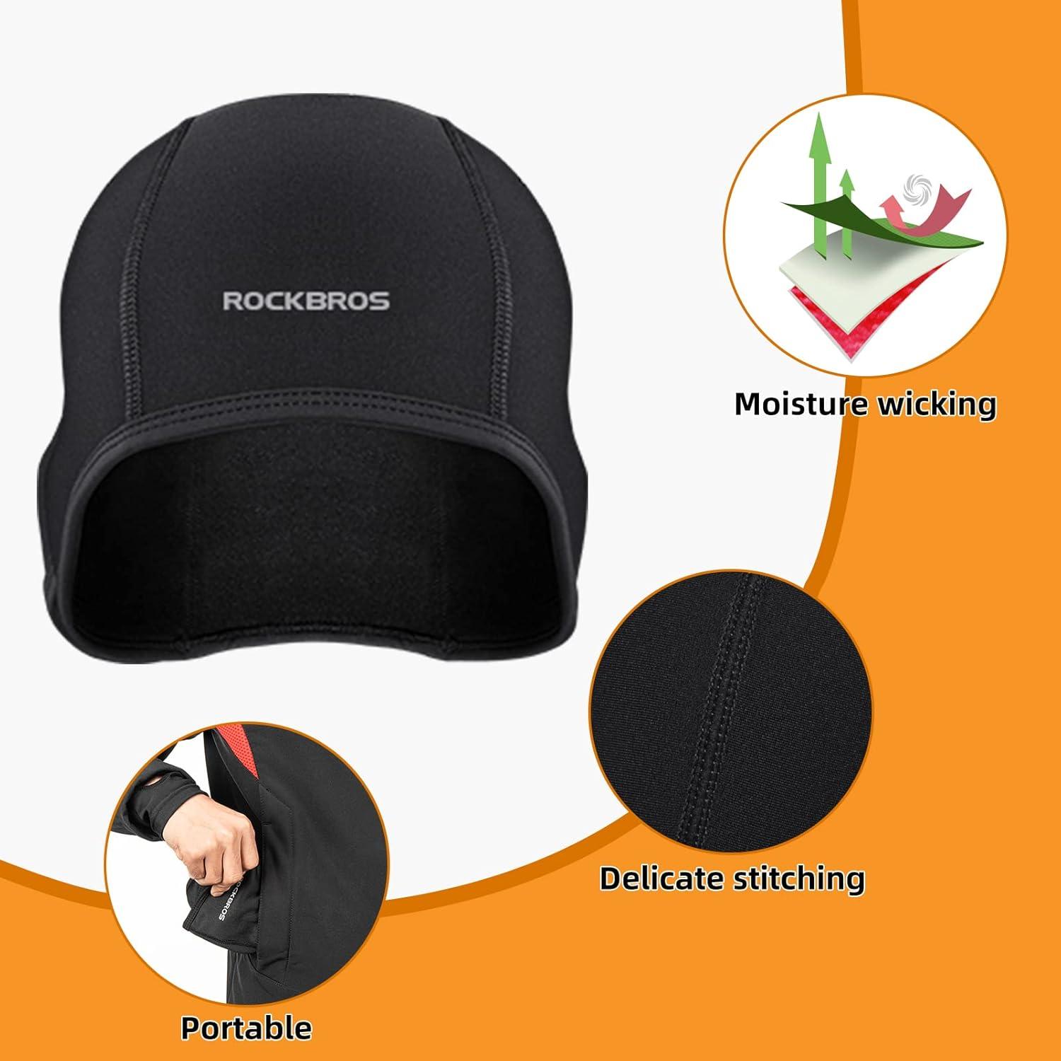 Gorro de Ciclismo ROCKBROS Térmico Invierno Negro Unisex