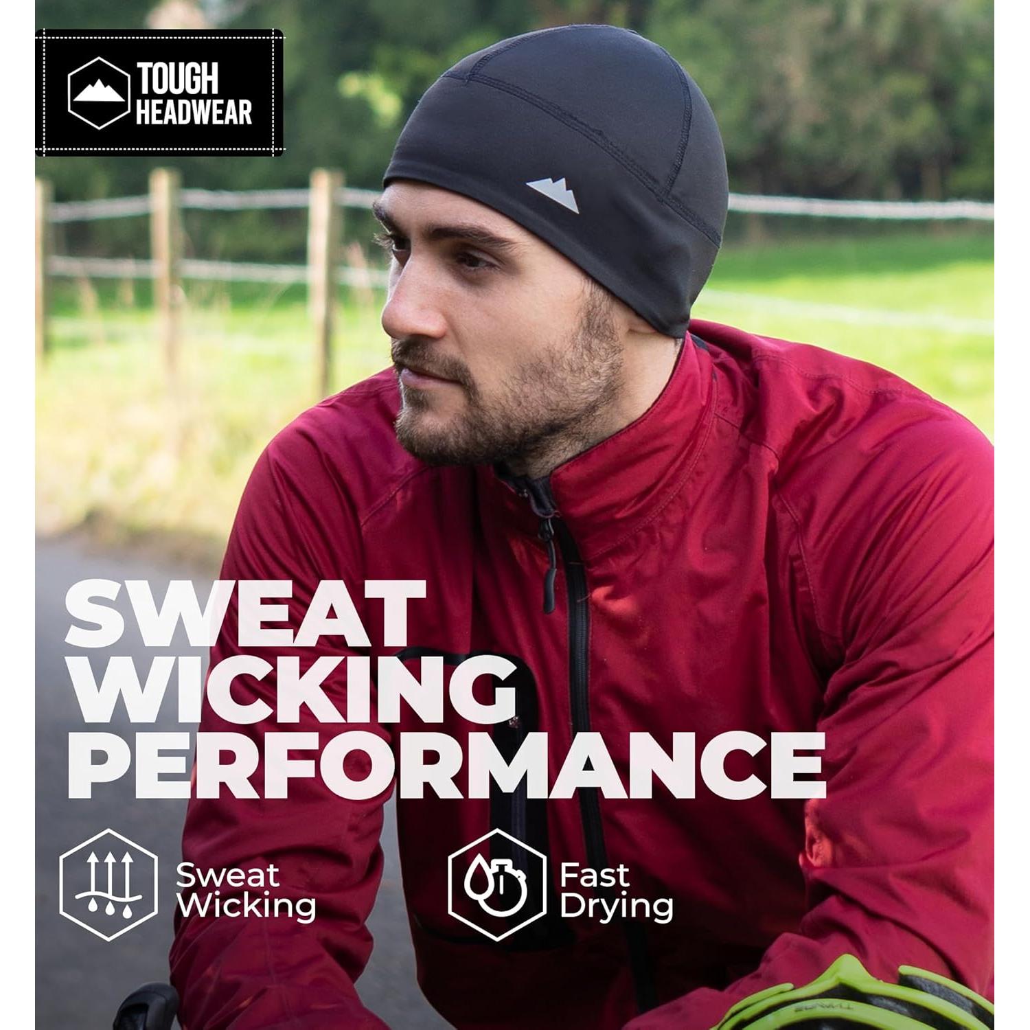 Gorro Térmico Unisex Tough Headwear - Forro de Casco, Negro