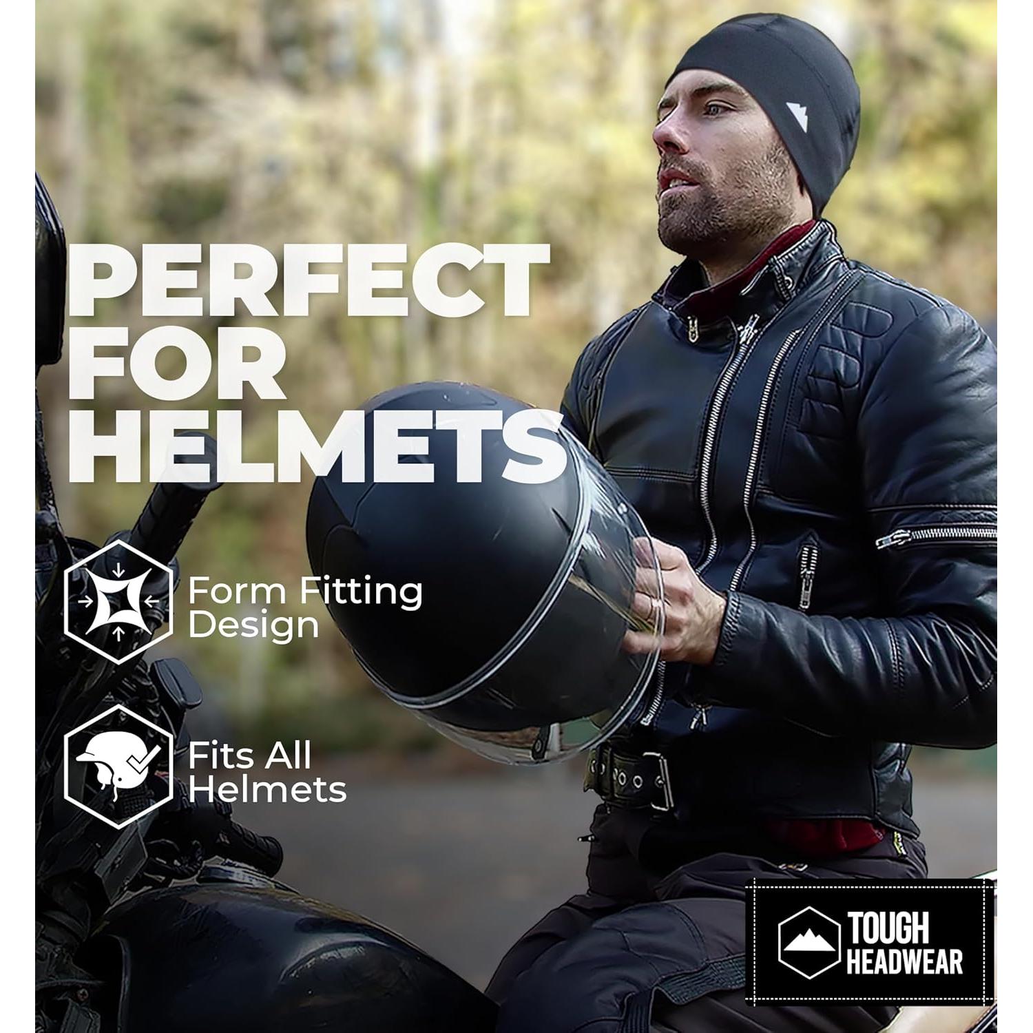 Gorro Térmico Unisex Tough Headwear - Forro de Casco, Negro