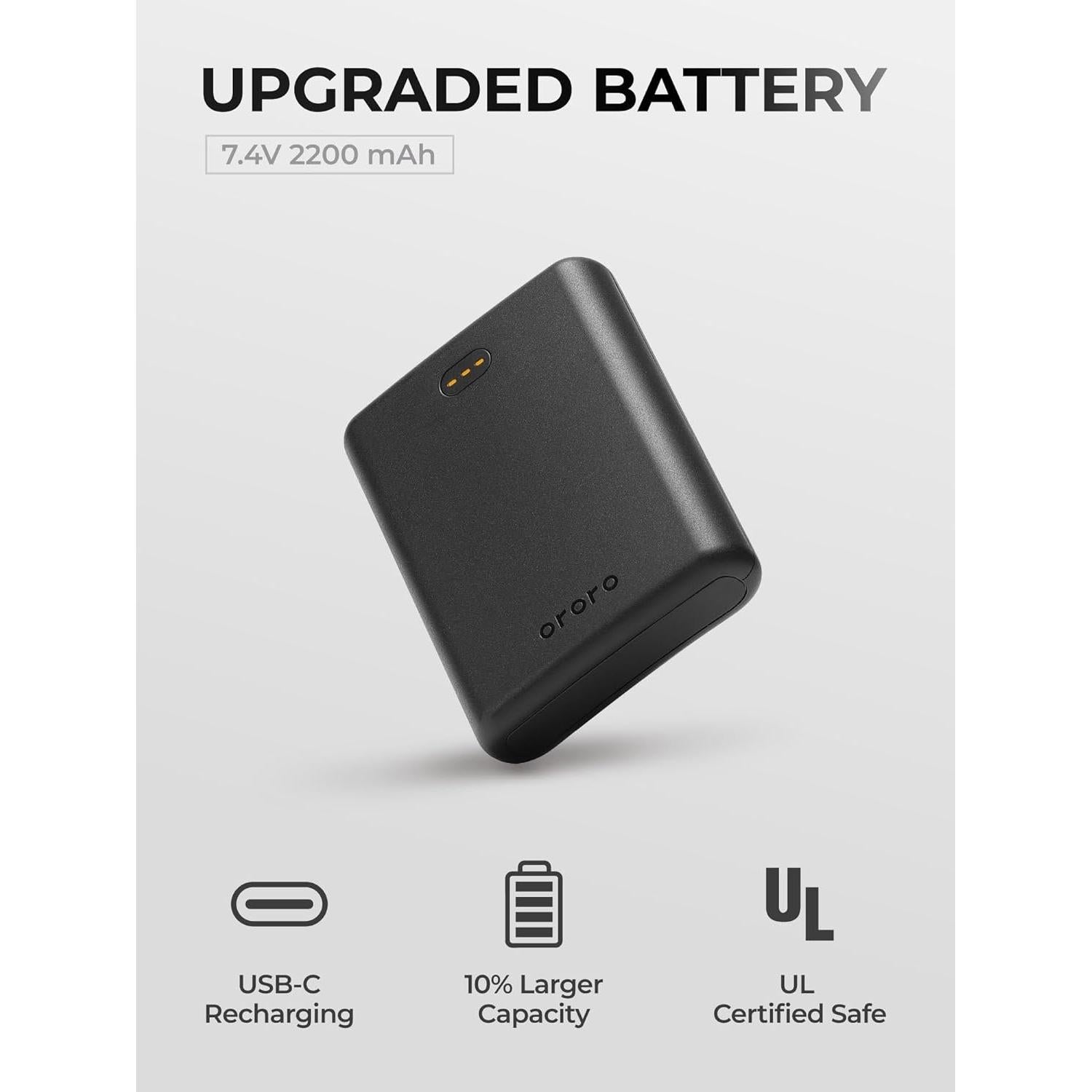 Calcetines Calentados Eléctricos ORORO Mediano Negro con Batería