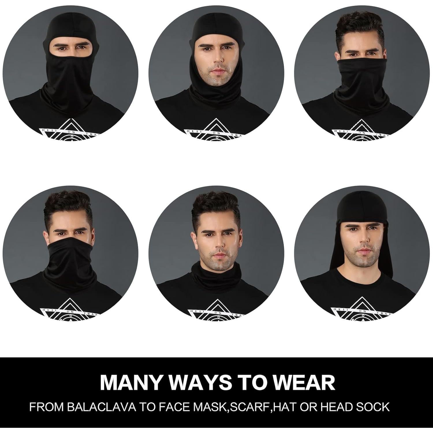 Balaclava Sunland 3 Paquetes para Motocicleta y Ciclismo