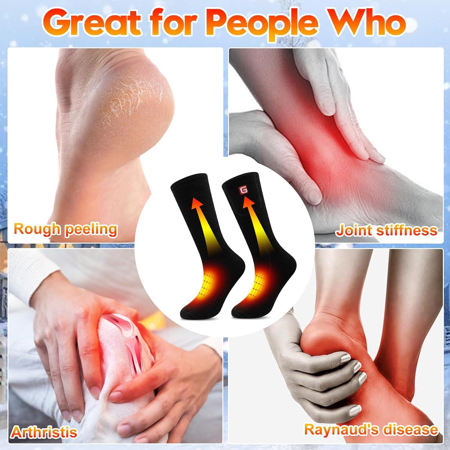 Calcetines Calentados Rabbitroom Unisex Recargables Invierno M