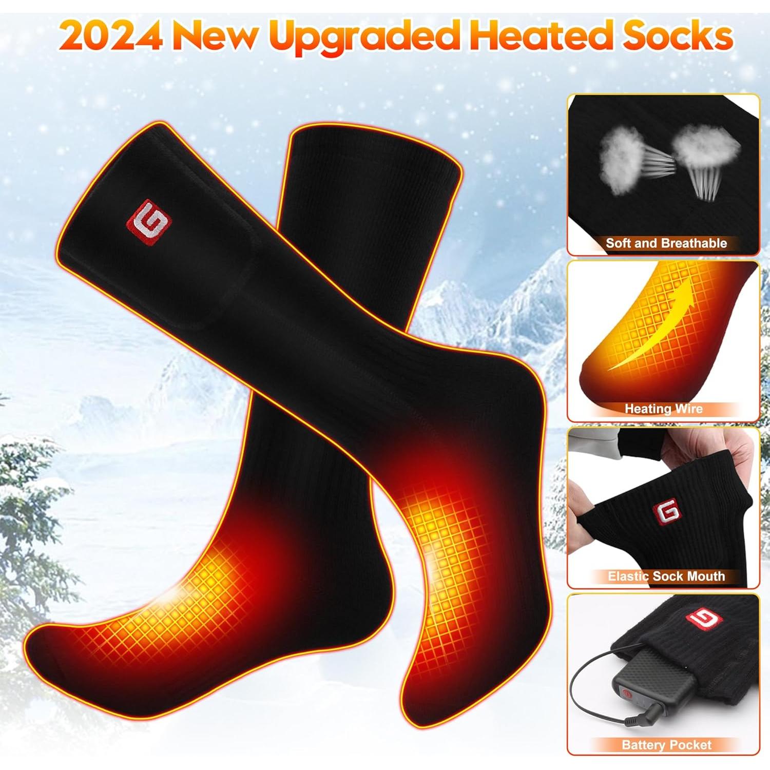 Calcetines Calentados Rabbitroom Unisex Recargables Invierno M