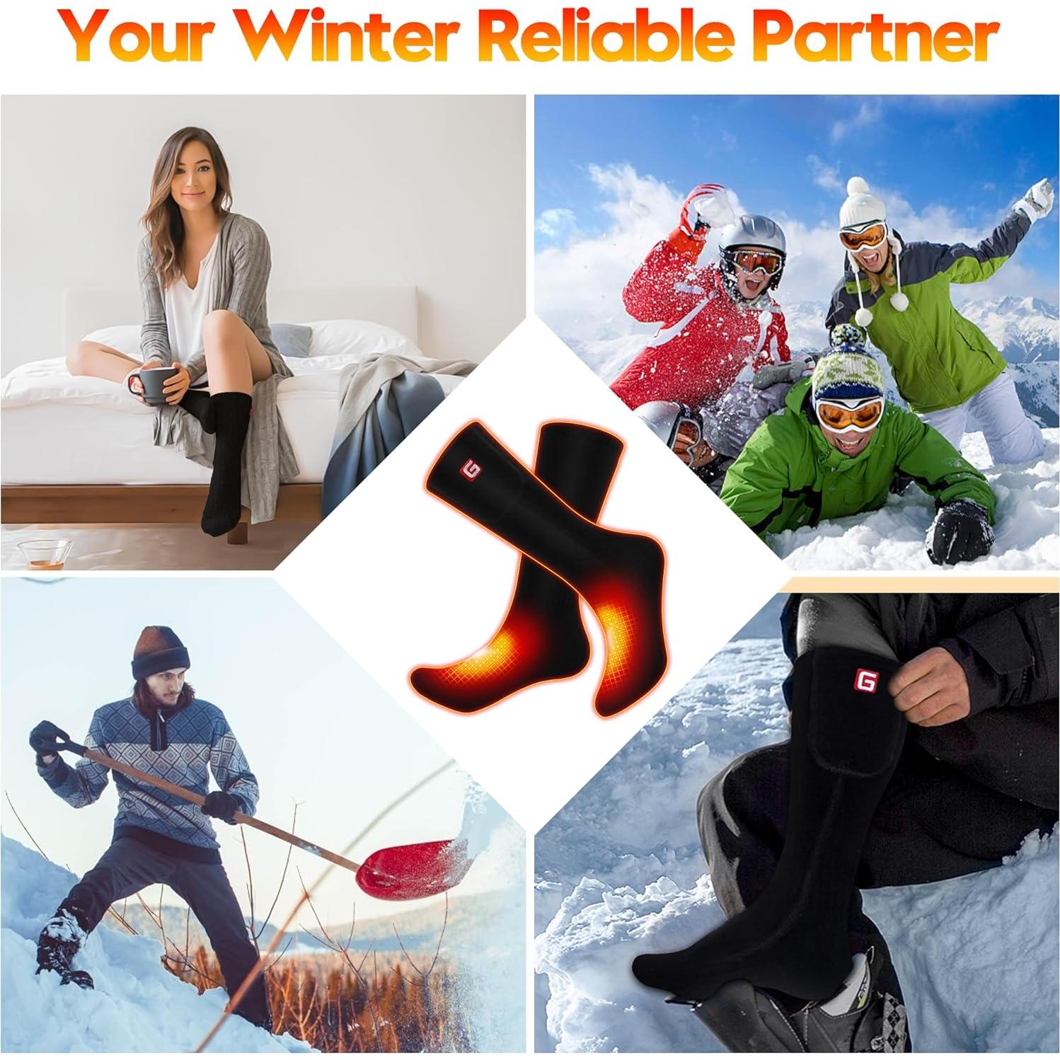 Calcetines Calentados Rabbitroom Unisex Recargables Invierno M