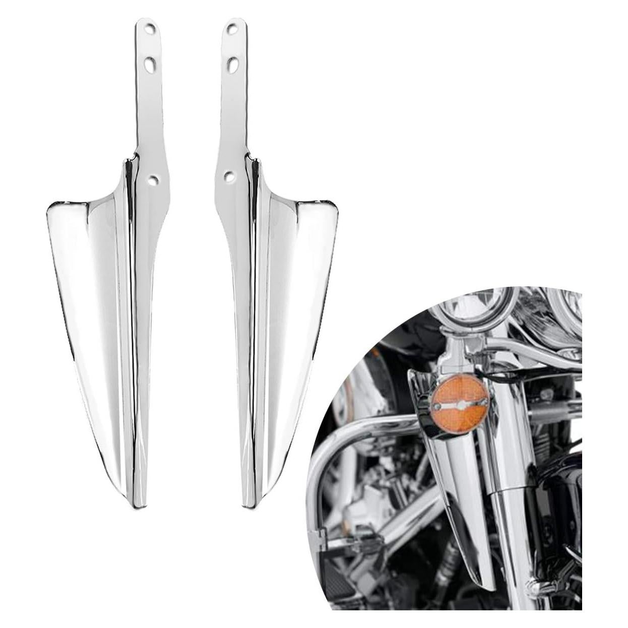Deflectores de Viento Cromo HCmotorku para Harley 1995-2024