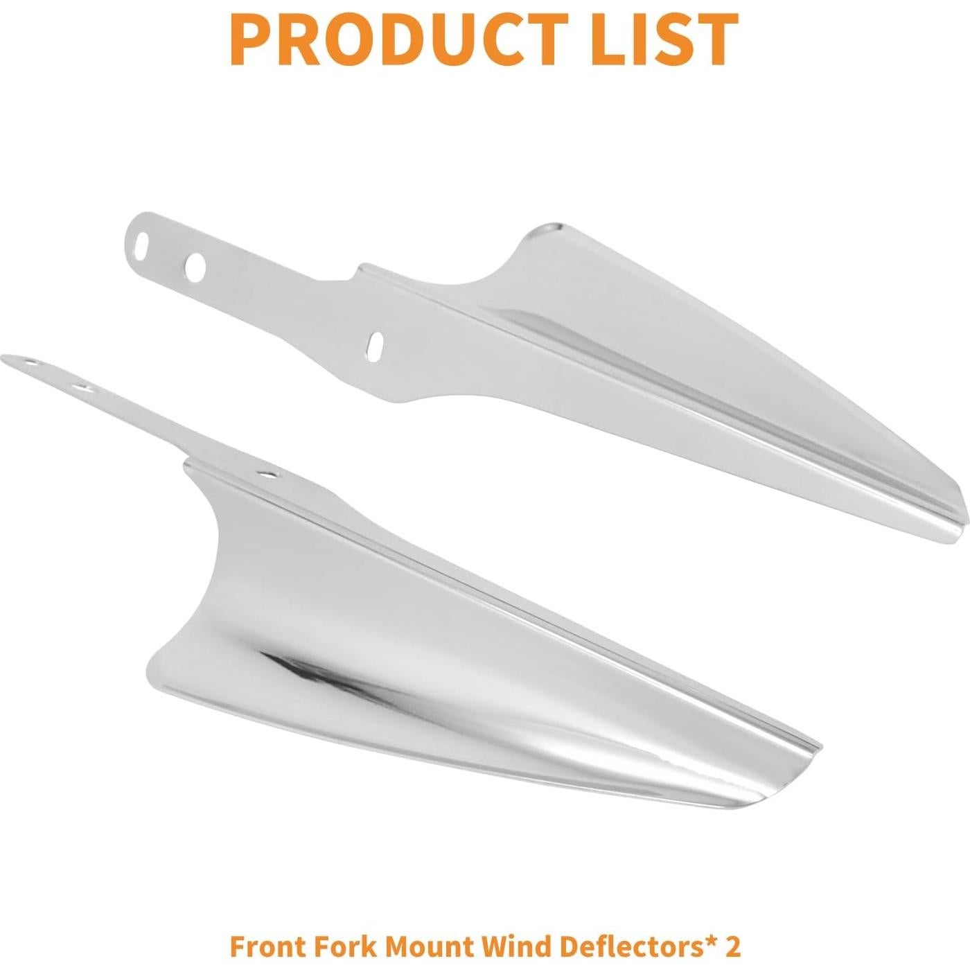 Deflectores de Viento Cromo HCmotorku para Harley 1995-2024