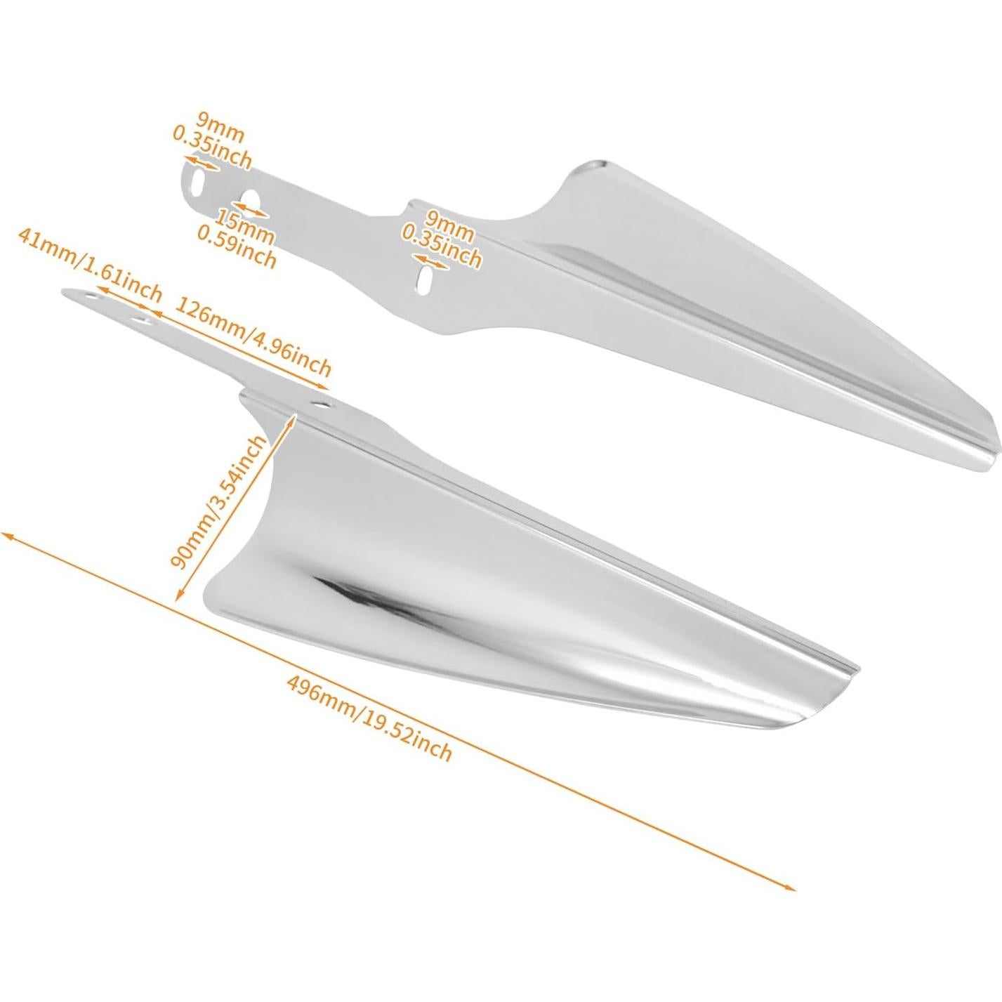 Deflectores de Viento Cromo HCmotorku para Harley 1995-2024