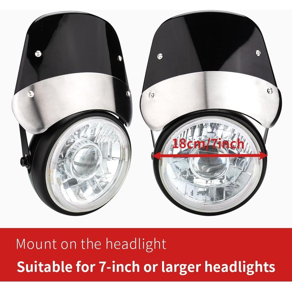 Deflector de Viento Universal KICRY para Motocicleta 24x19cm