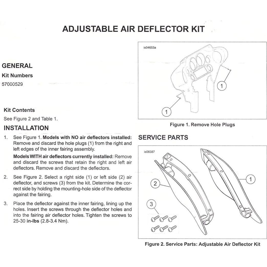 Deflectores de Aire Ajustables Kiwi Master para Harley Touring 2014-2024