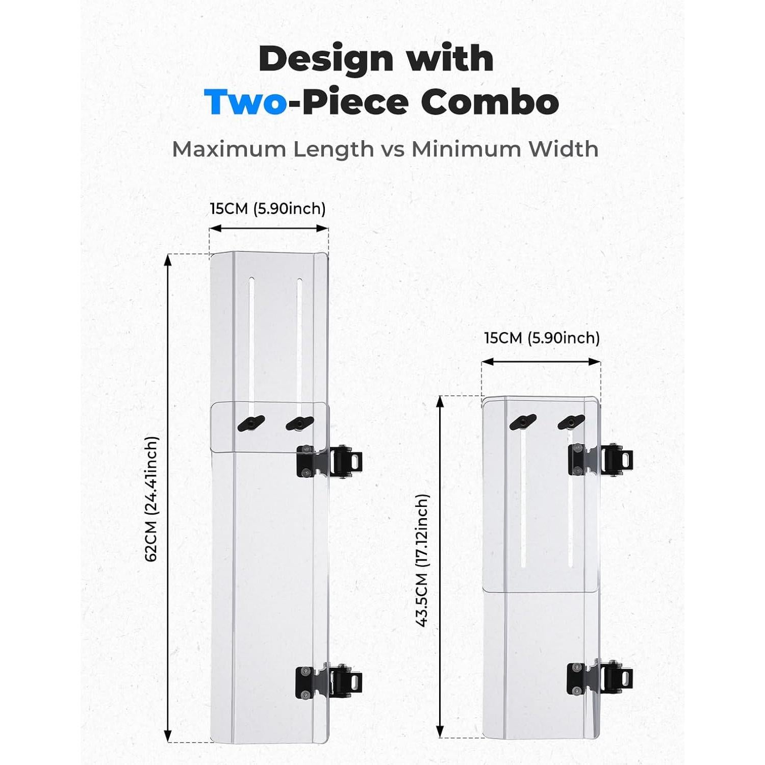 Kit Deflector de Viento KEMIMOTO para UTVs - 2 Piezas Ajustables