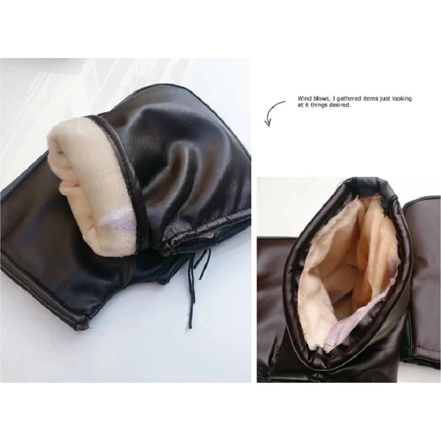 Guantes de Manillar de Motocicleta ZXDdxjiu Negros Impermeables