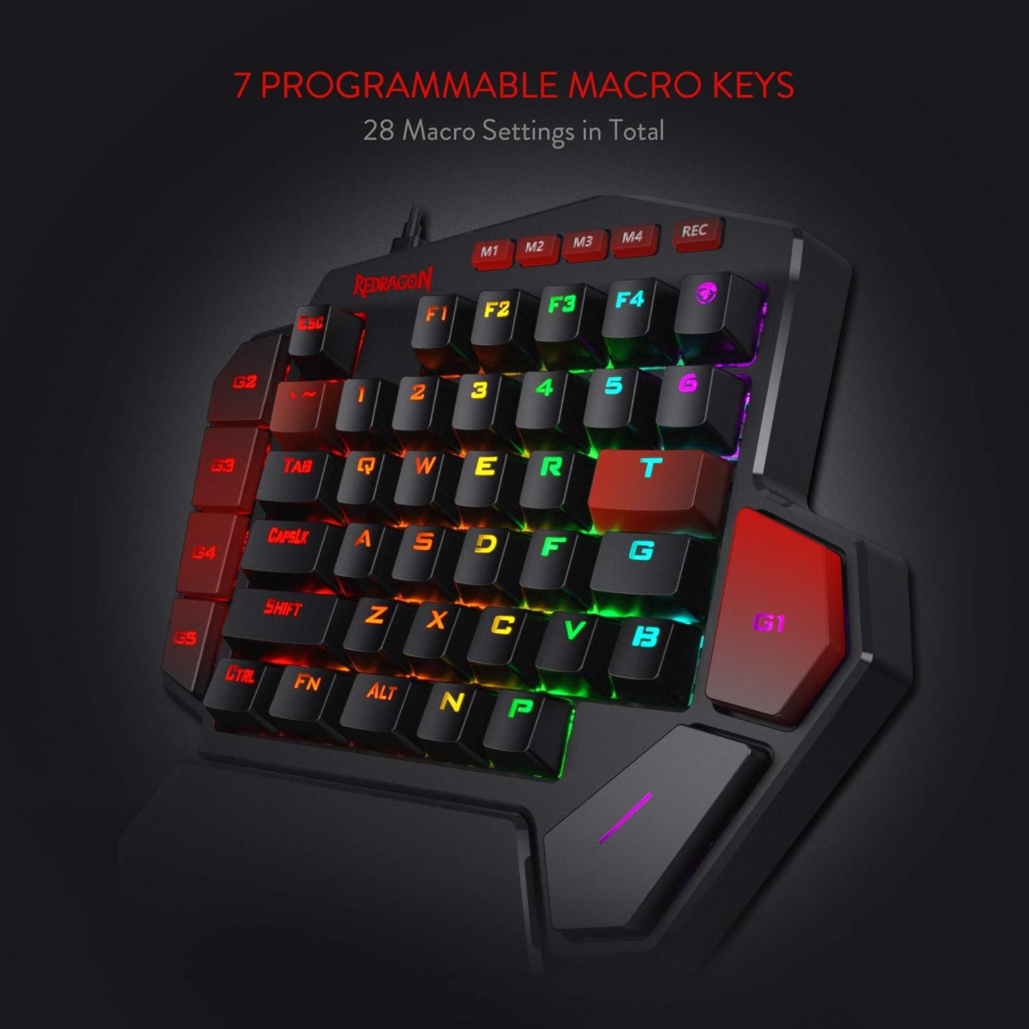 Teclado Mecánico Redragon K585 DITI RGB 42 Teclas para Juegos