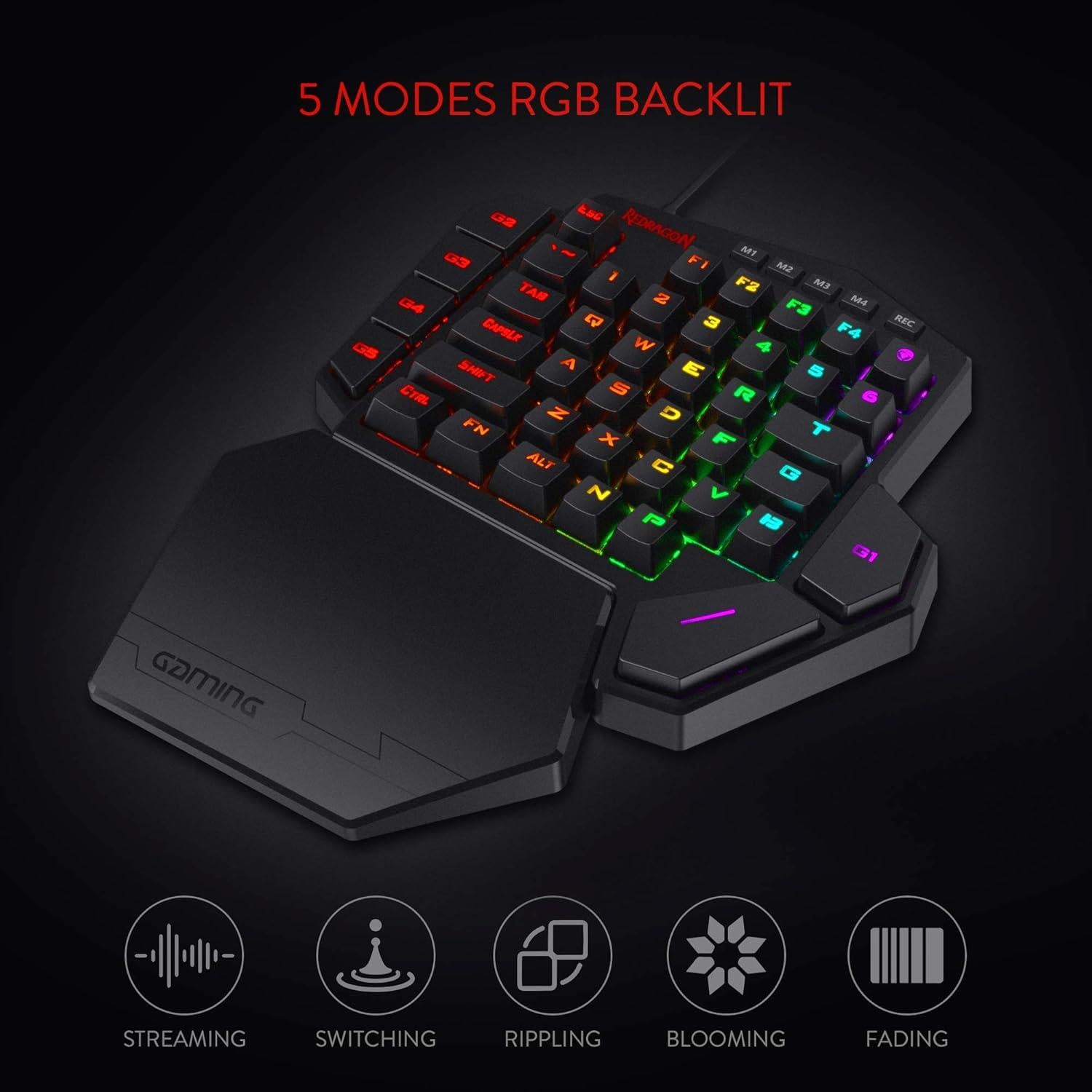 Teclado Mecánico Redragon K585 DITI RGB 42 Teclas para Juegos