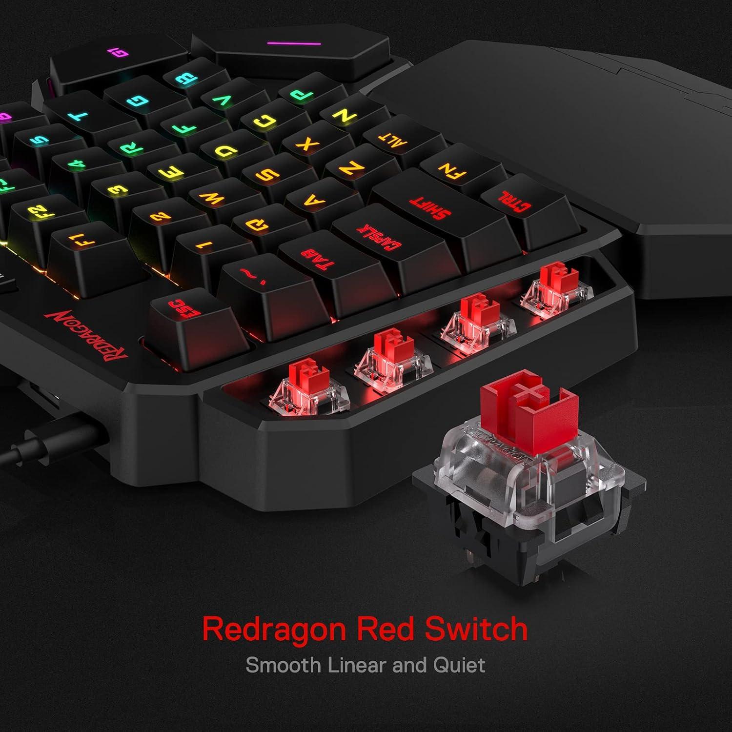 Teclado Mecánico Redragon K585 DITI RGB 42 Teclas para Juegos