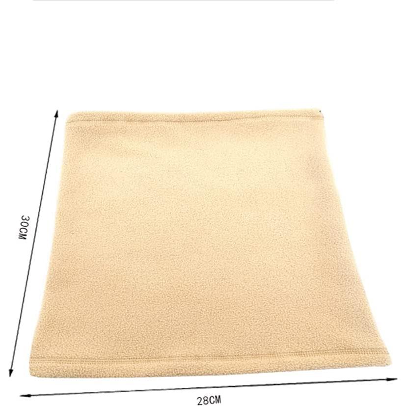 Calentador de Cuello Forro Polar UUYYEO Negro 30x28 cm