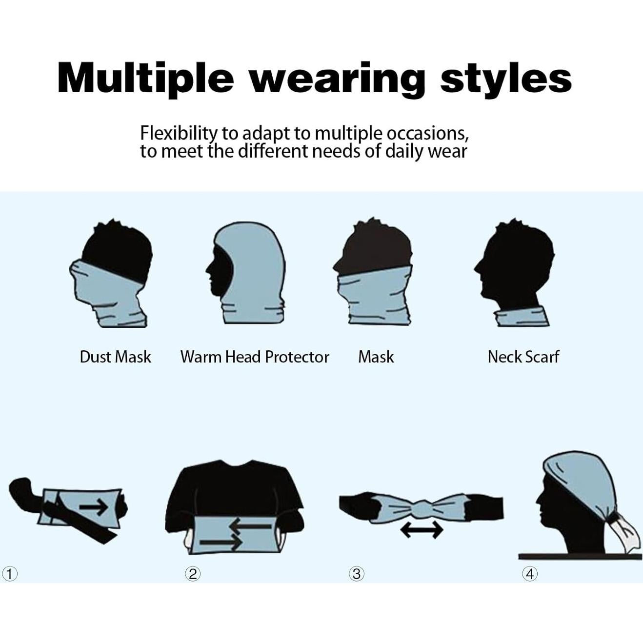 Paquete de 2 Calentadores de Cuello Invierno Unisex Balaclava