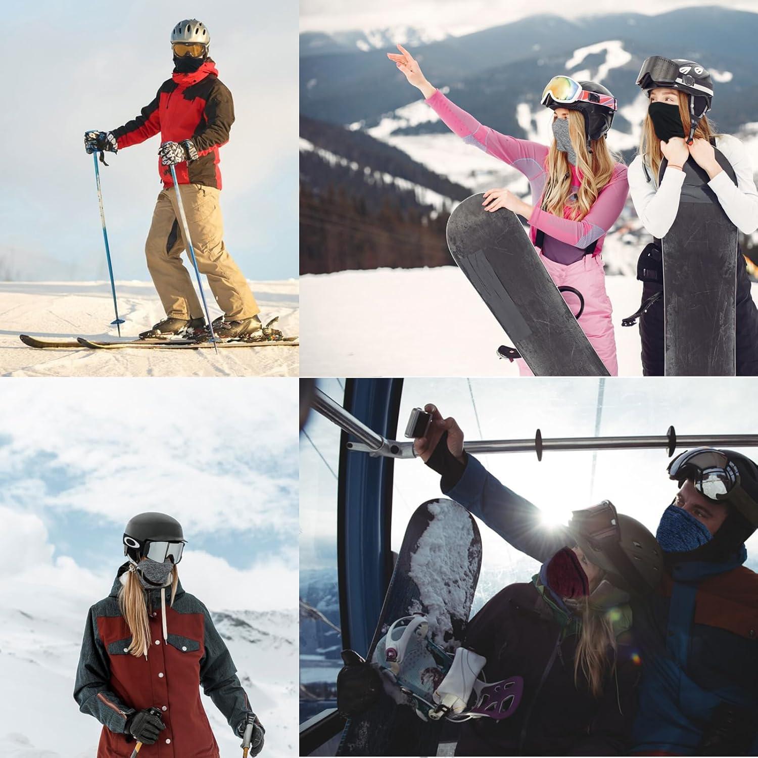 Paquete de 2 Calentadores de Cuello Invierno Unisex Balaclava