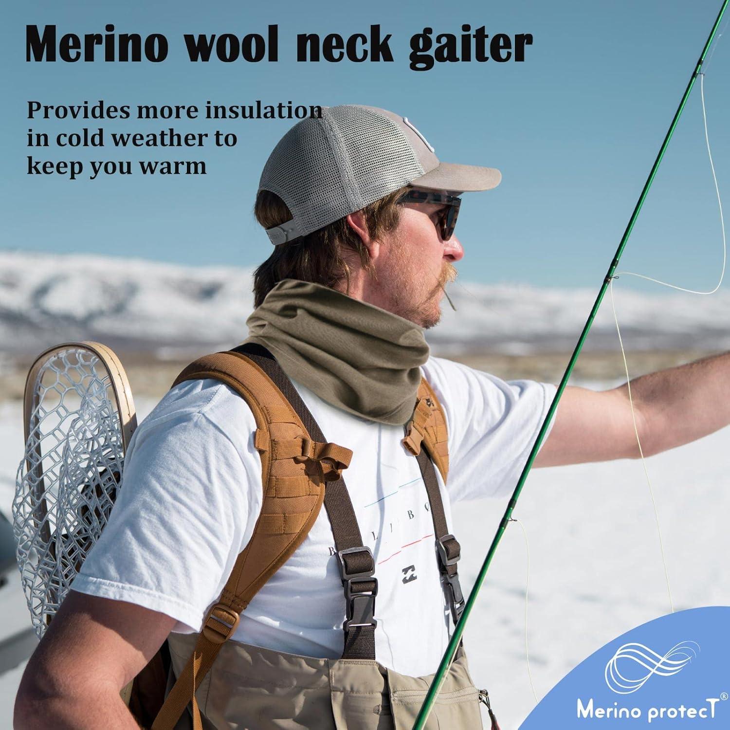 Gaiter de Cuello Merino Protect Unisex Verde Oliva Talla Única