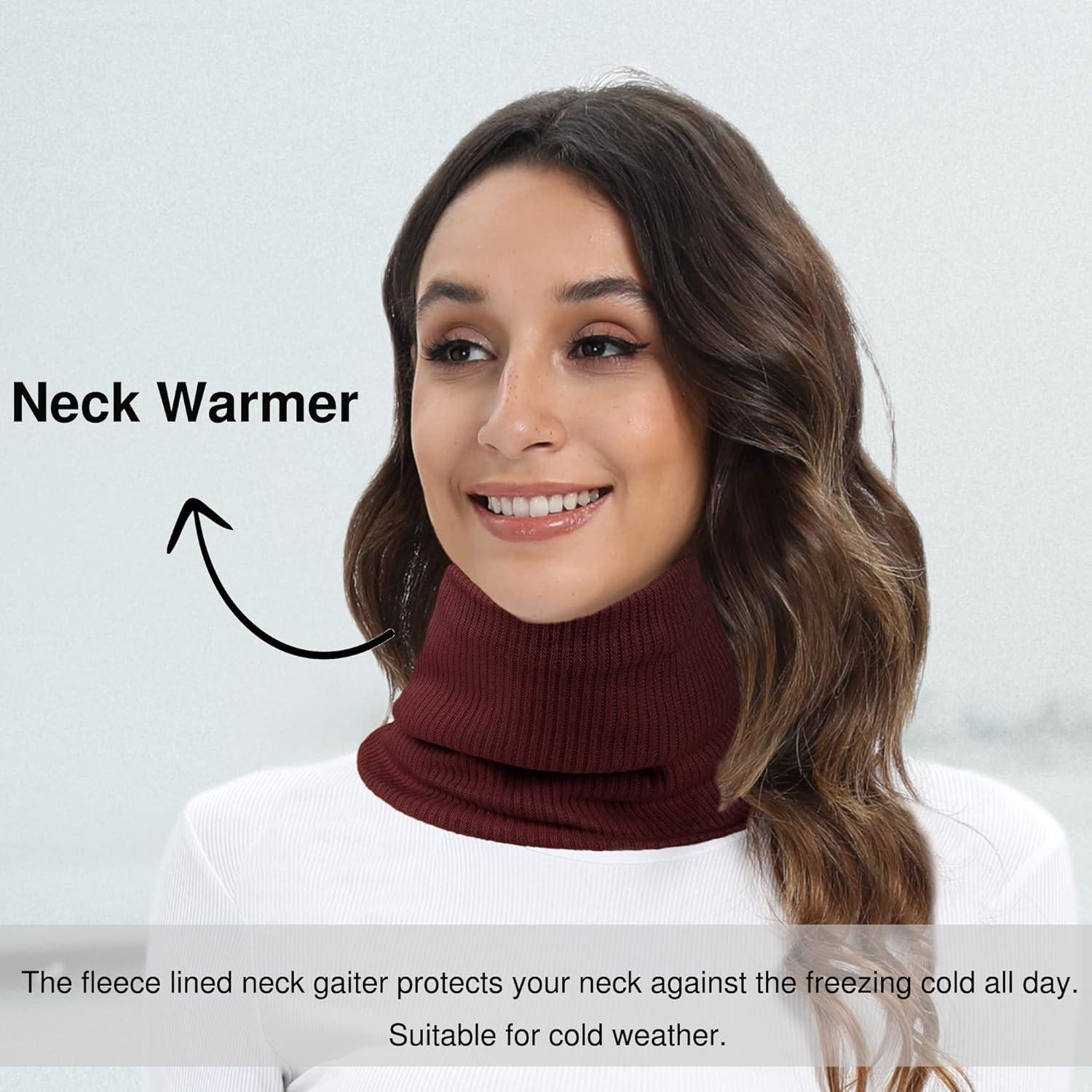 Calentador de Cuello Polar Unisex Burdeos - Gaiter Invierno