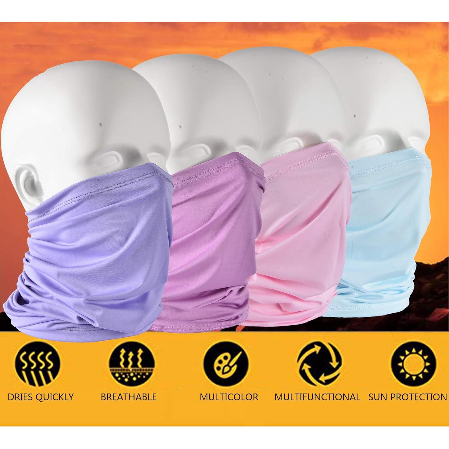 Cubierta Facial UV Gaiter 4 PCS Máscara Multifuncional