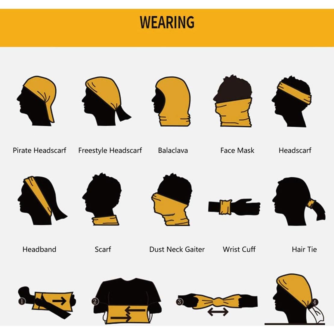 Cubierta Facial UV Gaiter 4 PCS Máscara Multifuncional