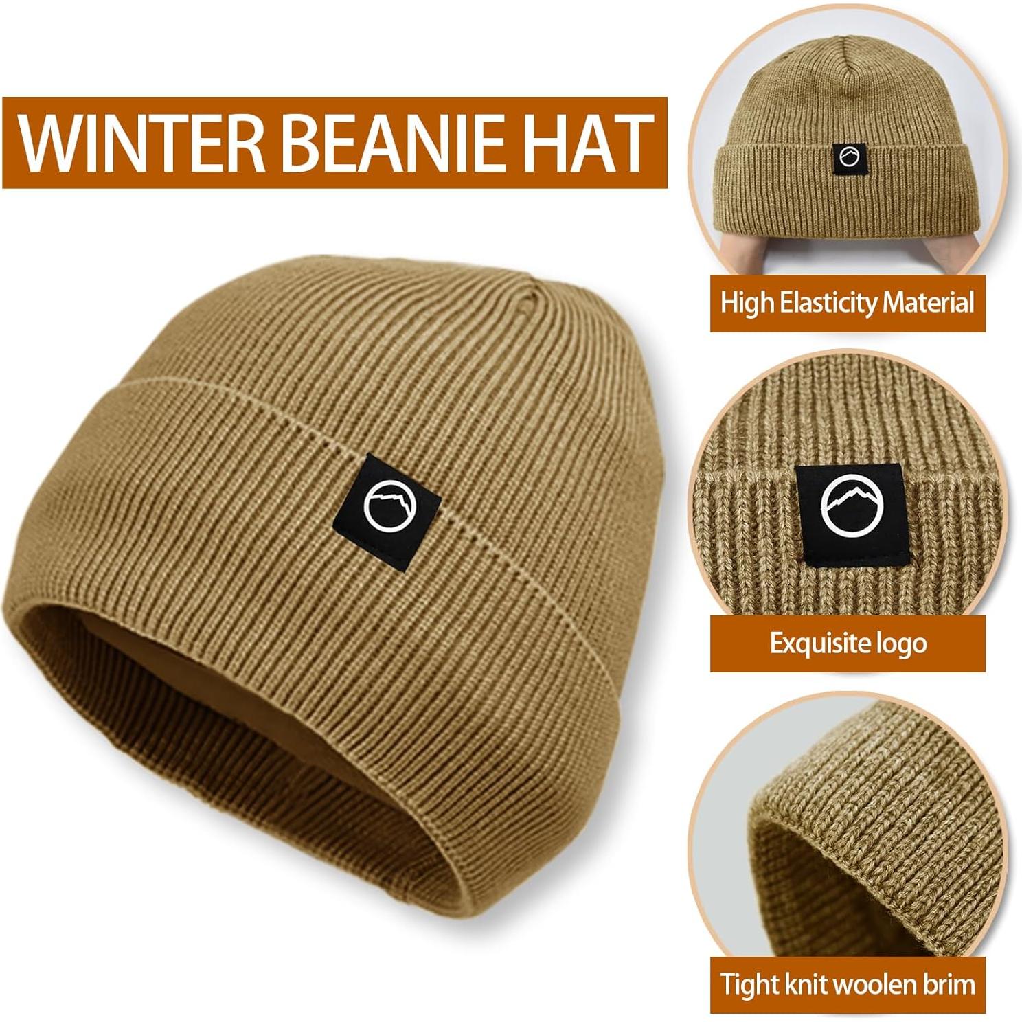 Conjunto Gorro y Bufanda Invierno Unisex Caqui Forro Polar