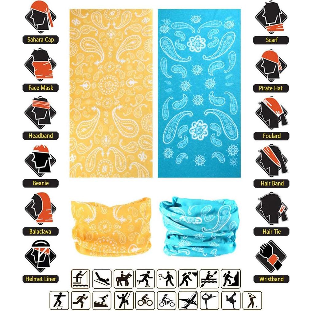 Diadema Multifuncional VANCROWN 9 en 1 Microfibra 48x24 cm