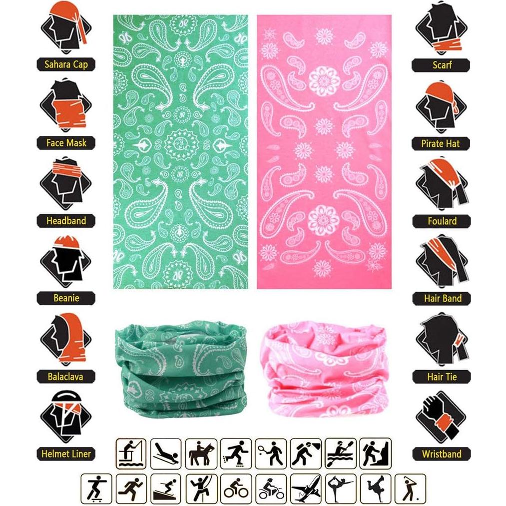 Diadema Multifuncional VANCROWN 9 en 1 Microfibra 48x24 cm