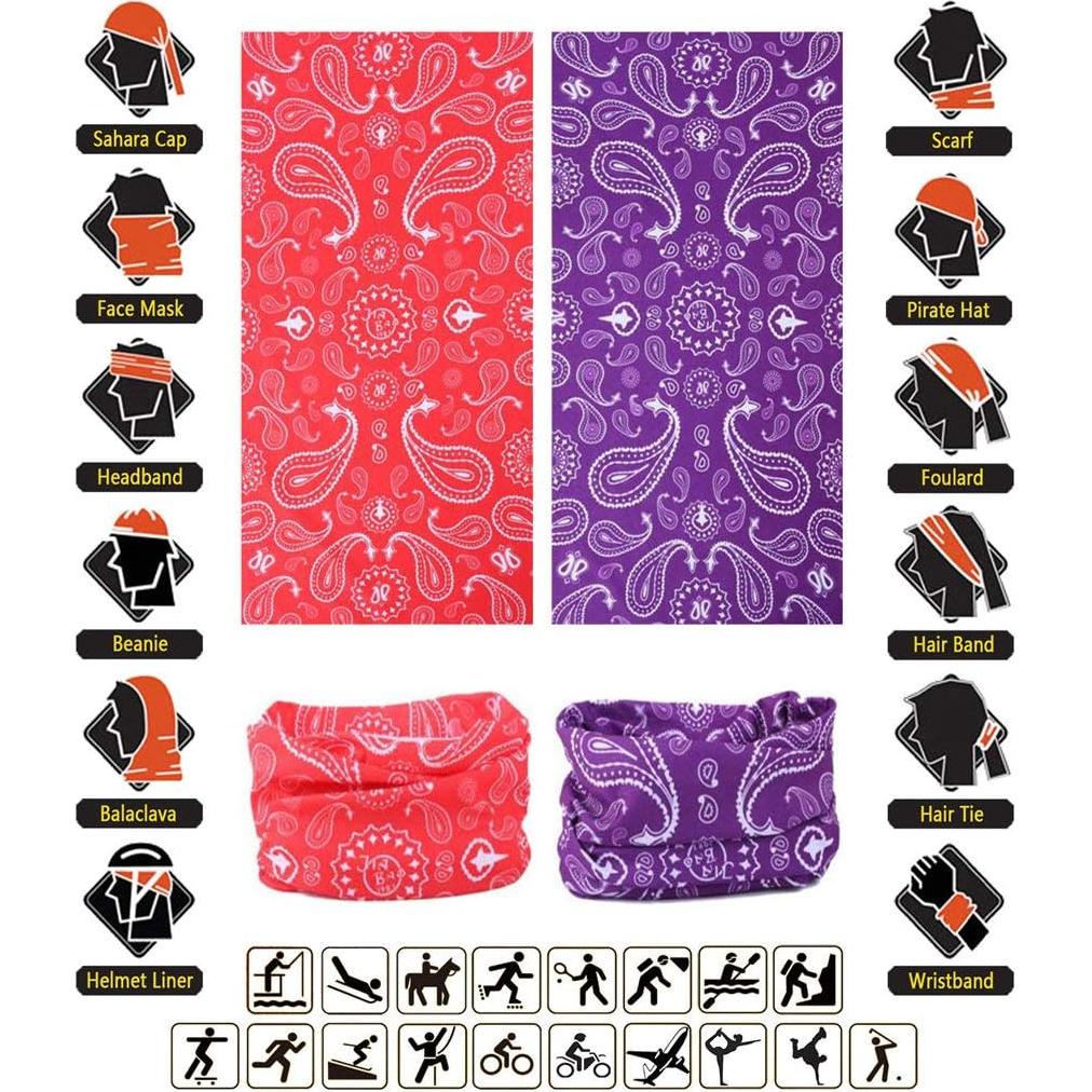 Diadema Multifuncional VANCROWN 9 en 1 Microfibra 48x24 cm