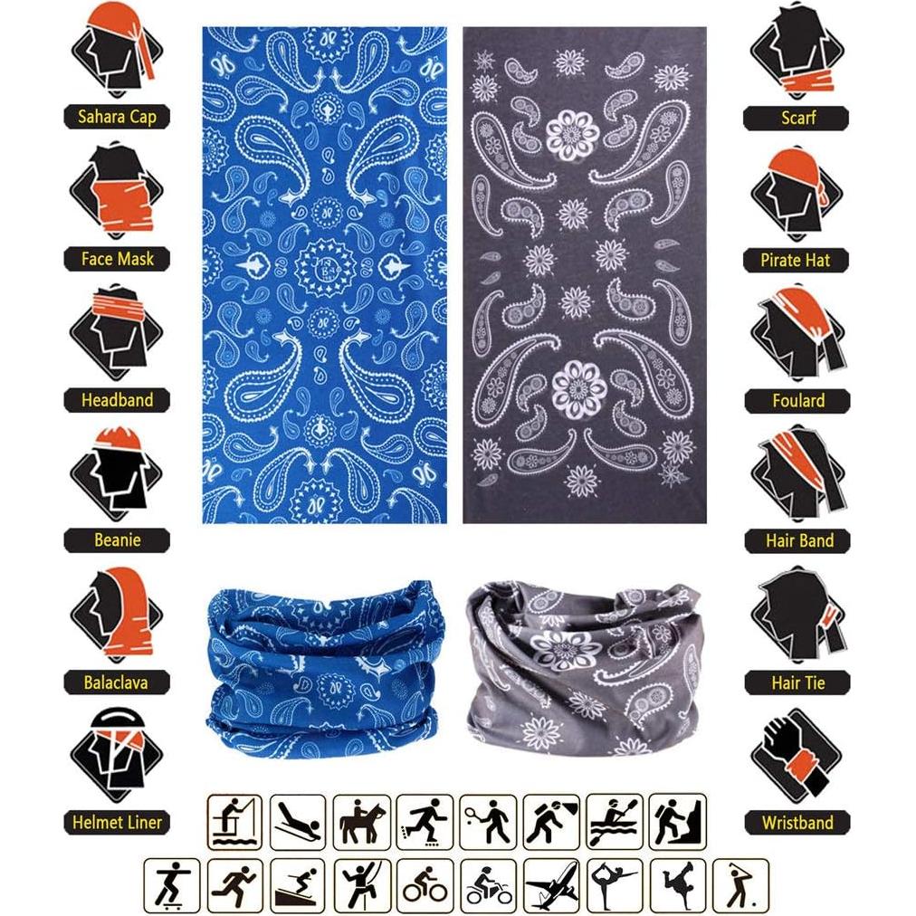 Diadema Multifuncional VANCROWN 9 en 1 Microfibra 48x24 cm