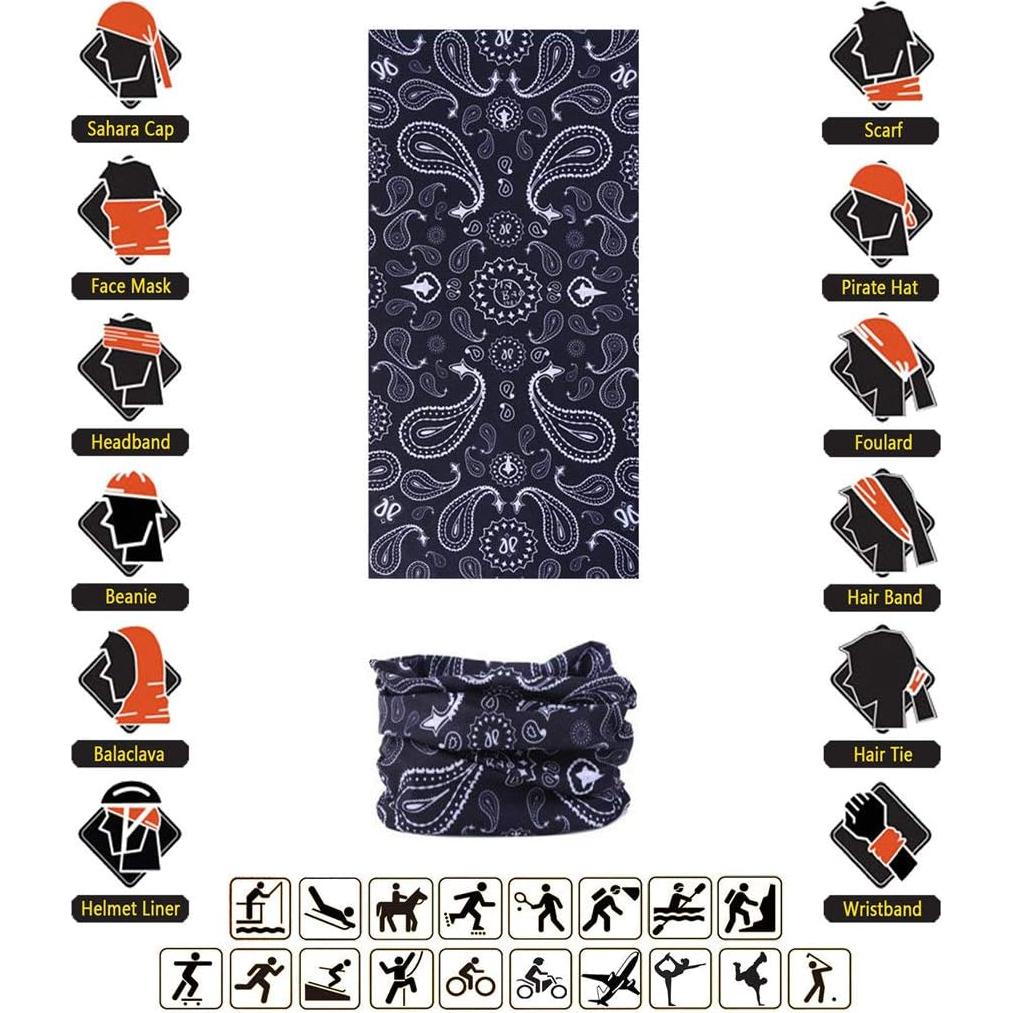 Diadema Multifuncional VANCROWN 9 en 1 Microfibra 48x24 cm