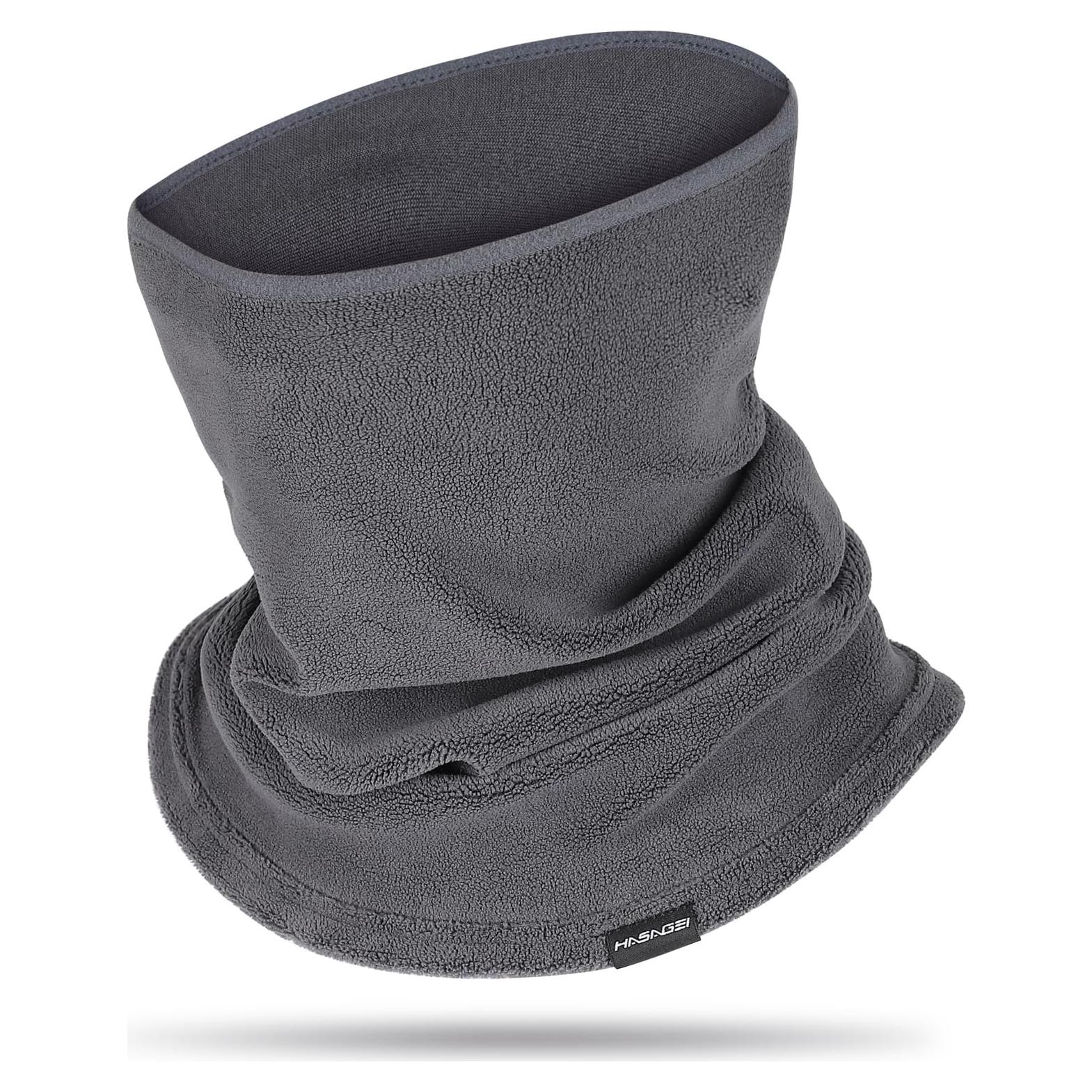 Gaiter de Cuello Polar Gris para Deportes al Aire Libre Unisex