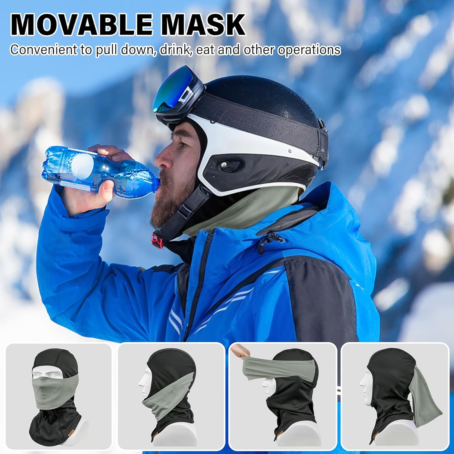 Máscara Balaclava Invierno Sukeen Gris Transpirable Unisex