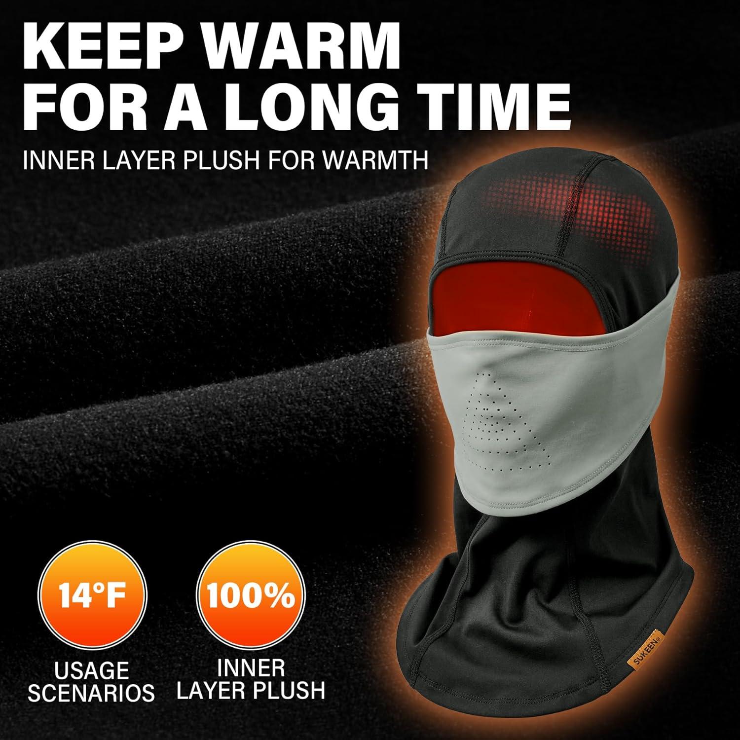 Máscara Balaclava Invierno Sukeen Gris Transpirable Unisex