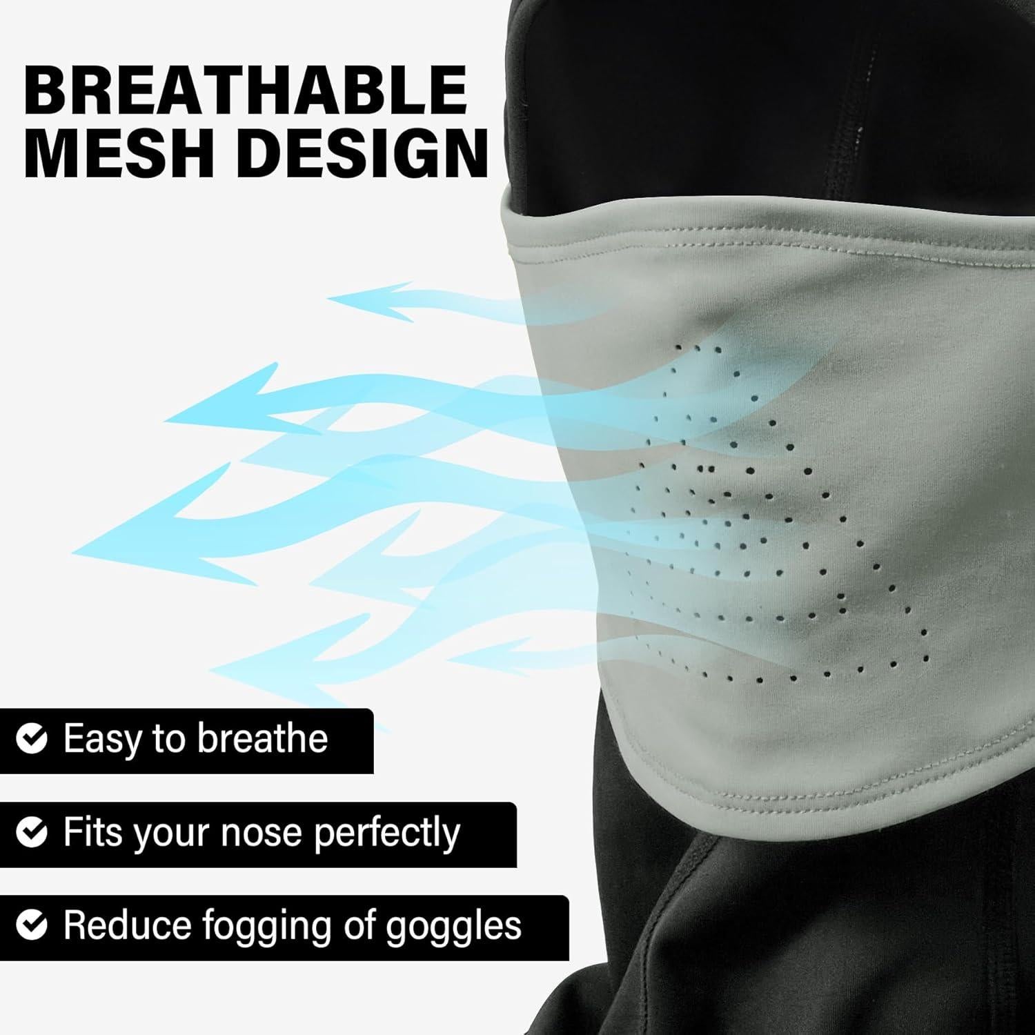 Máscara Balaclava Invierno Sukeen Gris Transpirable Unisex