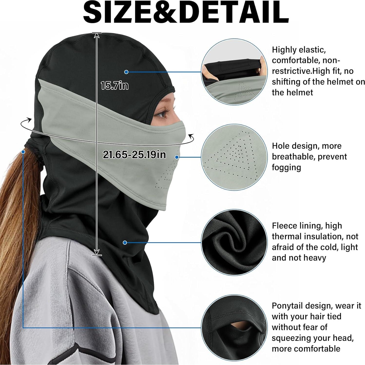 Máscara Balaclava Invierno Sukeen Gris Transpirable Unisex