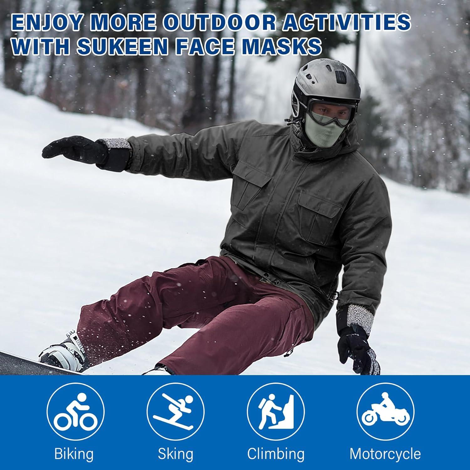 Máscara Balaclava Invierno Sukeen Gris Transpirable Unisex