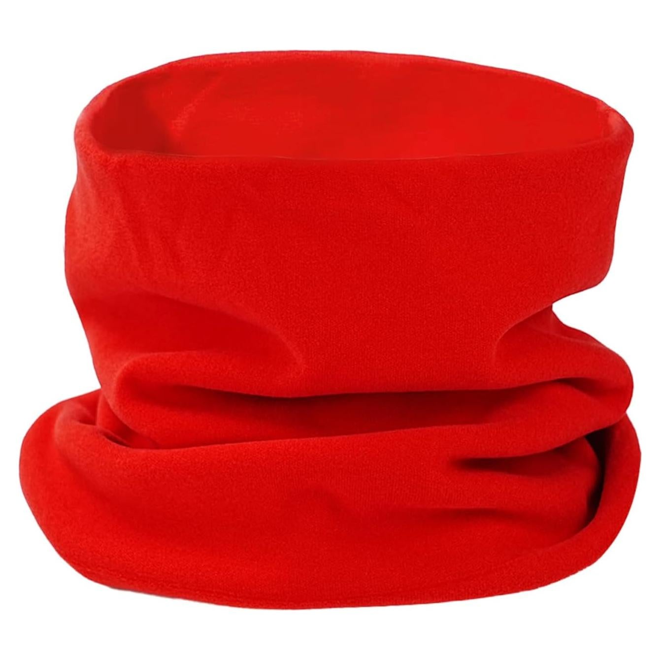 Calentador de Cuello Sheverch Doble Capa Unisex Rojo