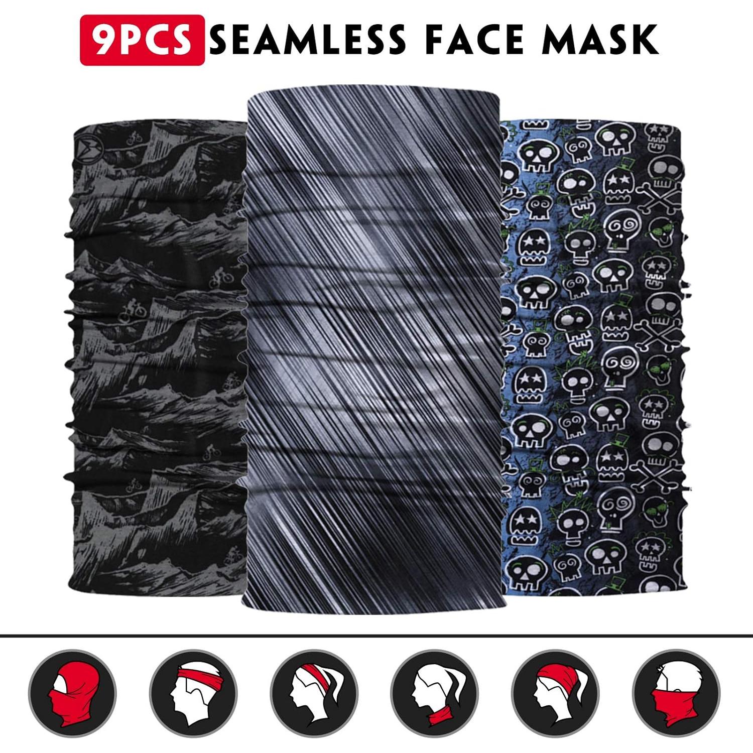 Gaiter de Cuello Venswell 6 Piezas Multifuncional para Hombres y Mujeres