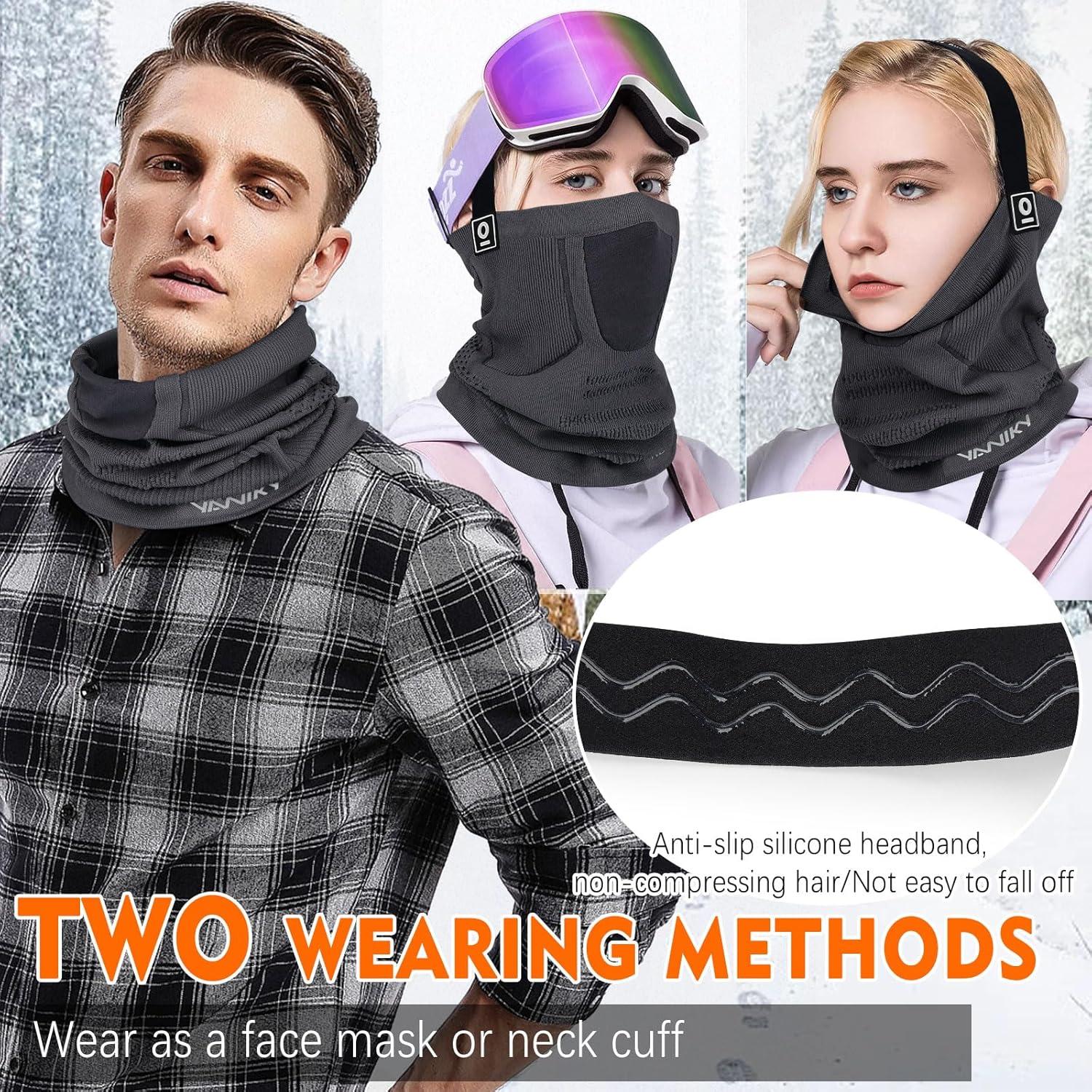 Gaiter de Cuello Invierno YANIKY Gris con Banda Antideslizante