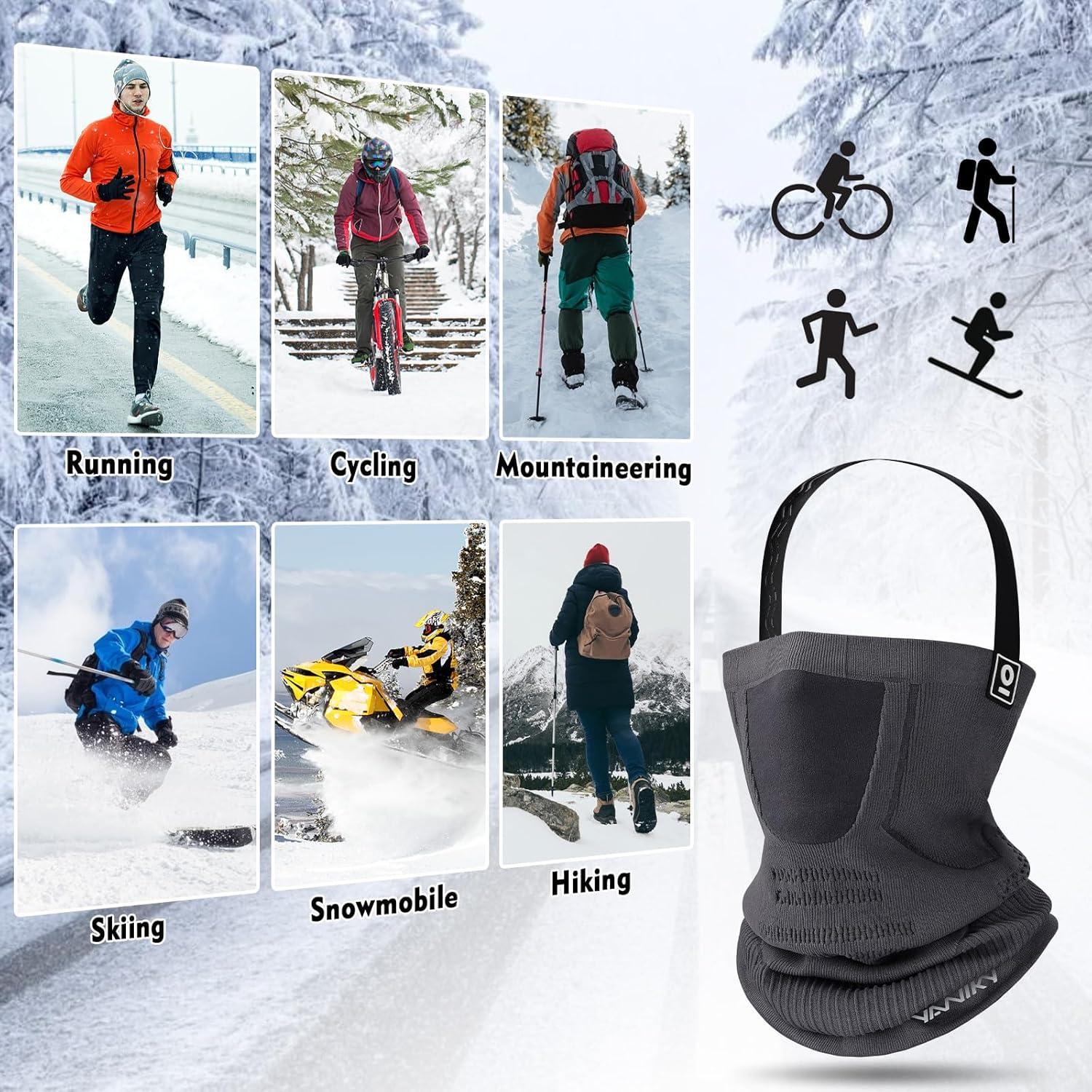 Gaiter de Cuello Invierno YANIKY Gris con Banda Antideslizante