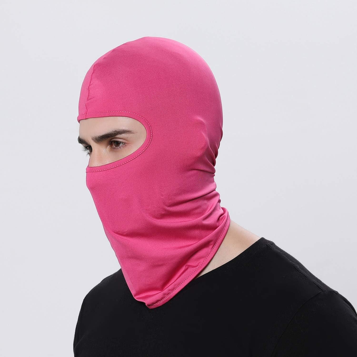 Balaclava Esquí Protección UV Rojo Rosa Unisex 20.1x15cm