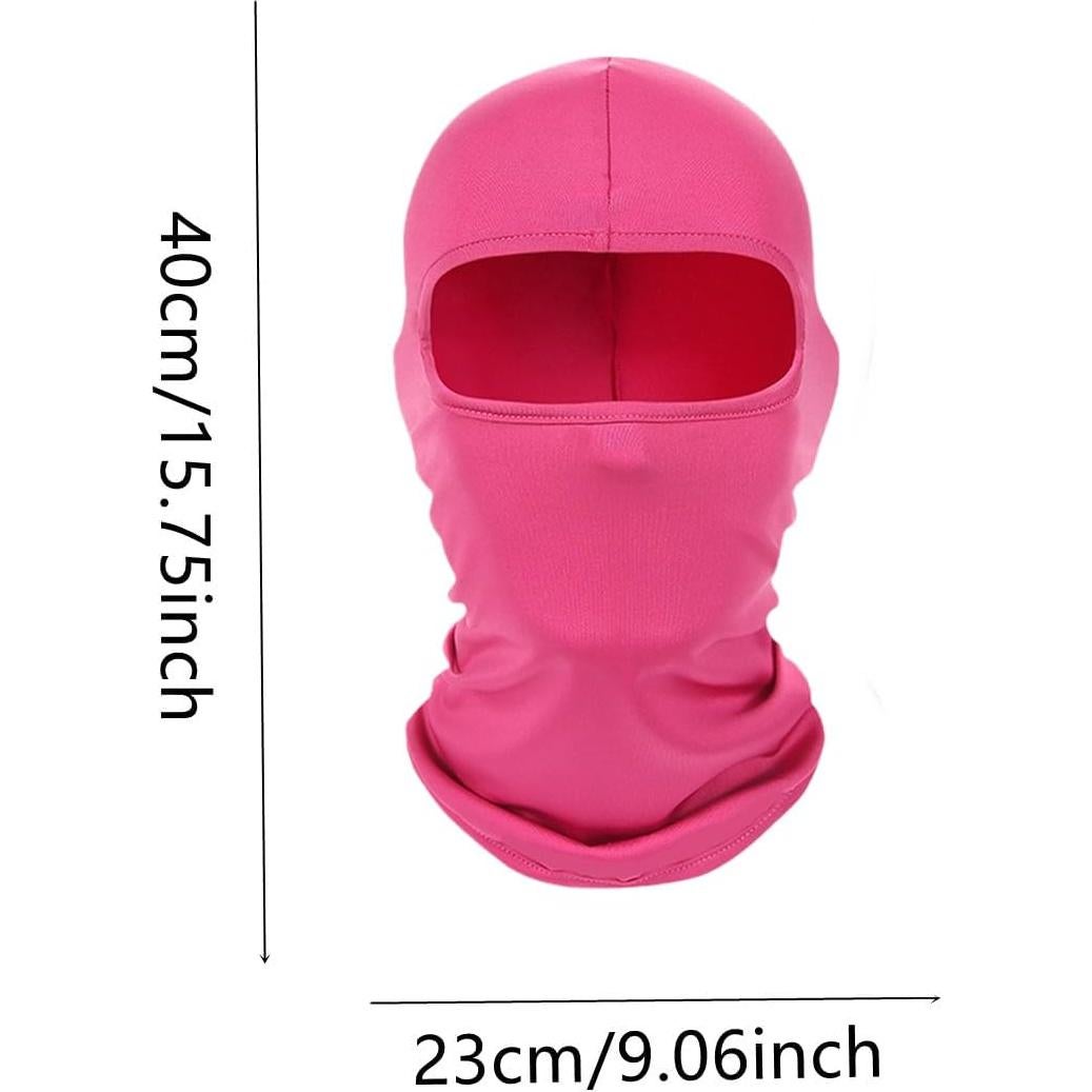 Balaclava Esquí Protección UV Rojo Rosa Unisex 20.1x15cm