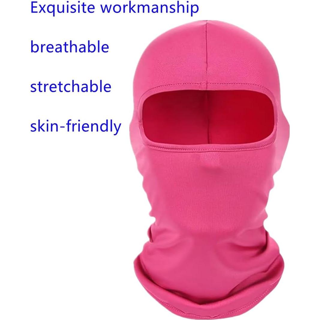 Balaclava Esquí Protección UV Rojo Rosa Unisex 20.1x15cm