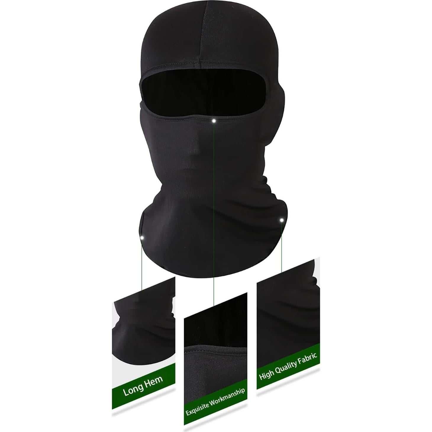 Máscara Balaclava a Prueba de Viento UV Gris Oscuro Unisex