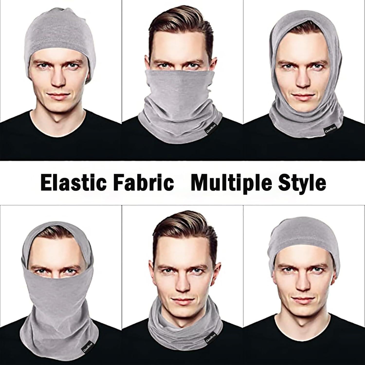 Calentador de Cuello GoxRunx Fleece Negro Unisex 25x40 cm