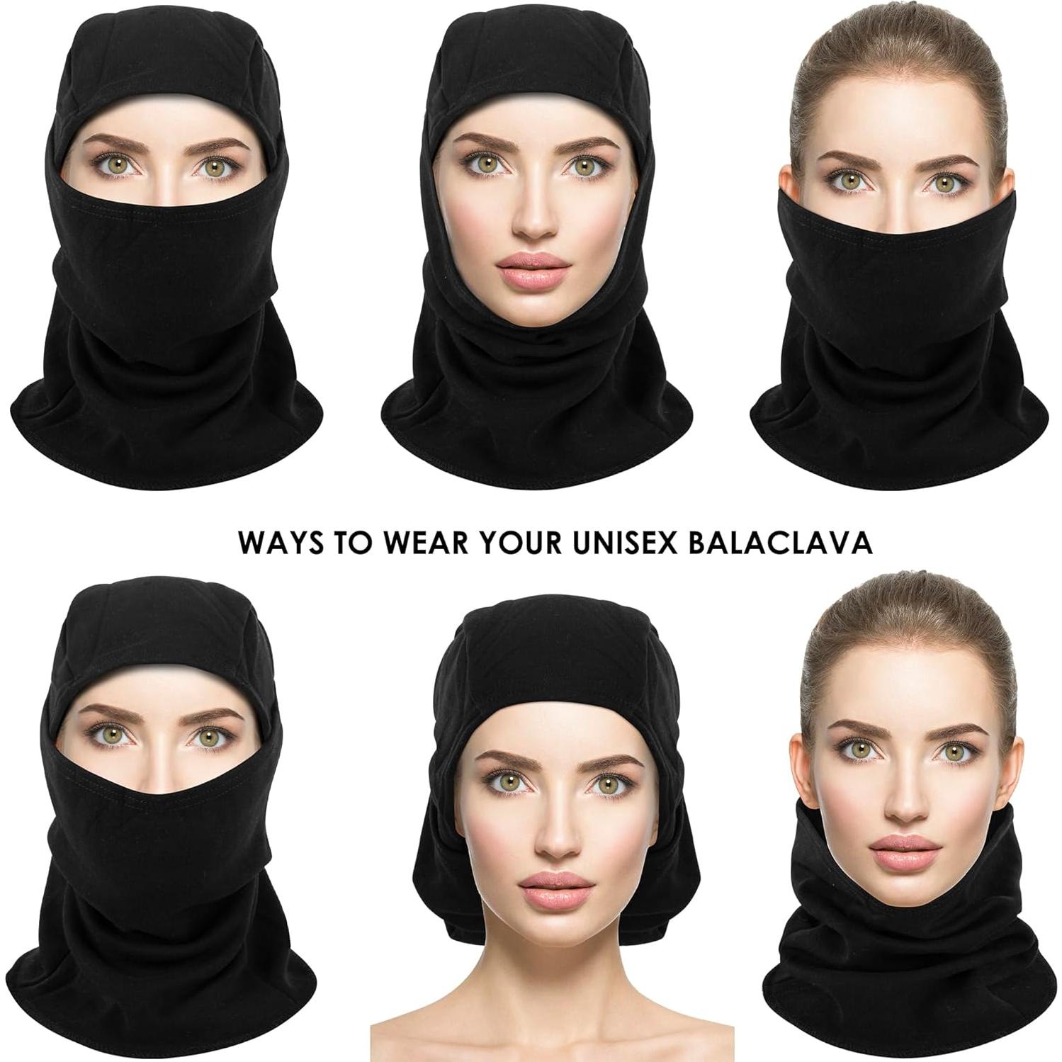 Máscara Balaclava de Esquí Polar Térmica para Adultos - 2 Piezas