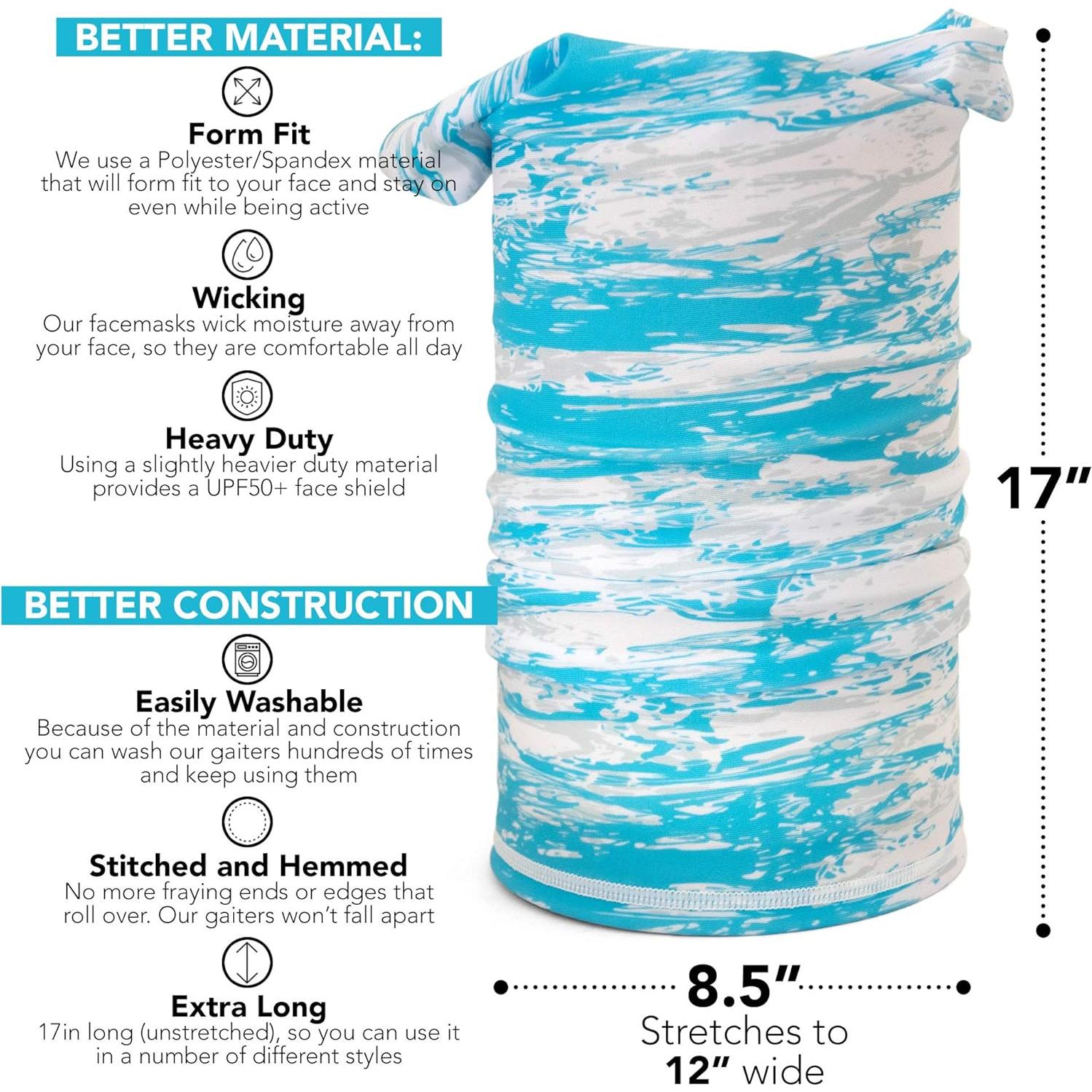 Gaiter de Cuello WindRider UPF 50+ para Hombres y Mujeres - Protección Solar y Viento