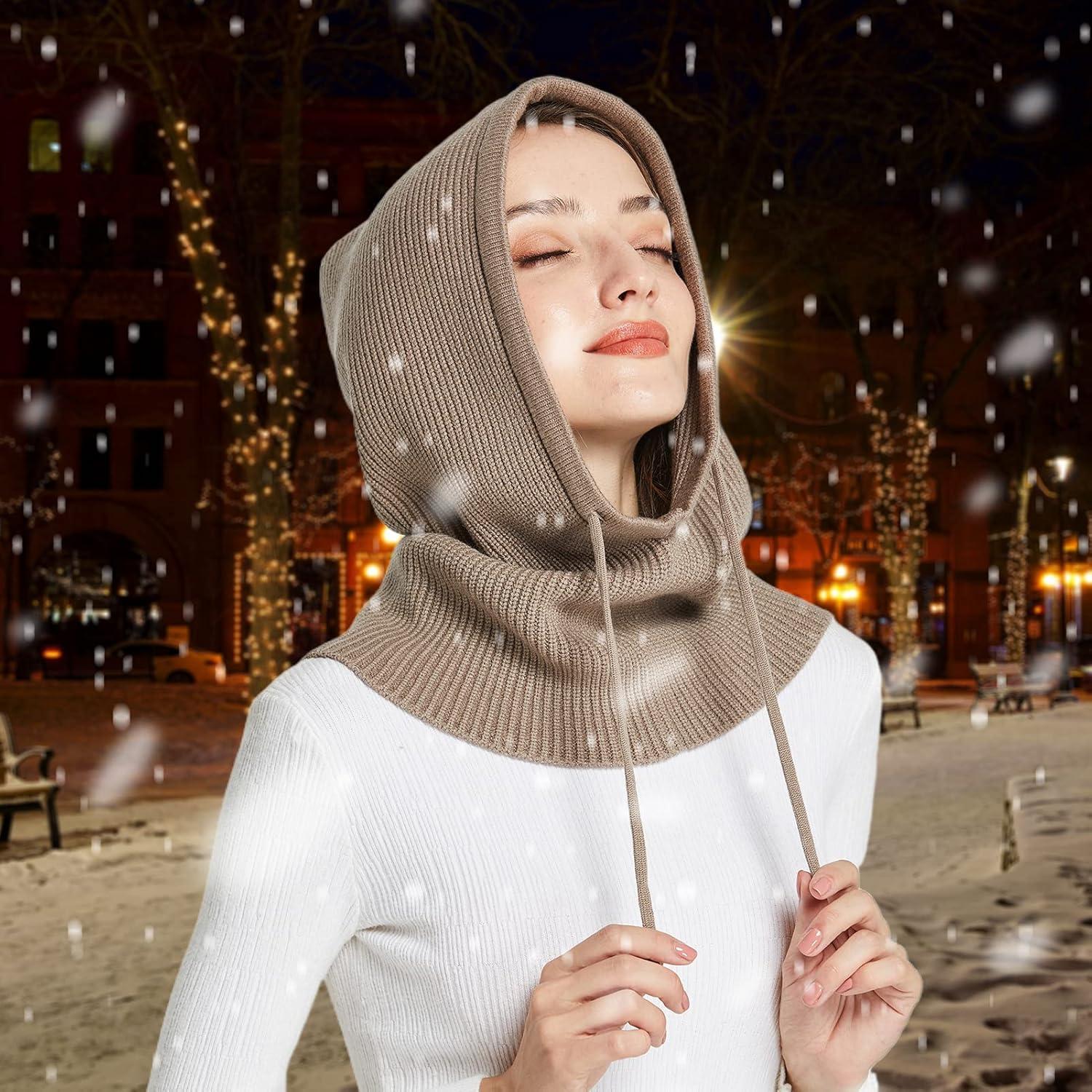 Gorro de Invierno Facecozy para Mujeres con Bufanda Cálida