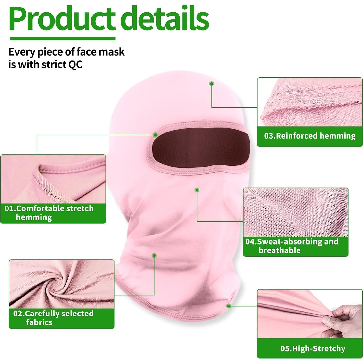 Balaclava LONGKING Unisex Rosa - Máscara de Invierno para Esquí y Motocicleta